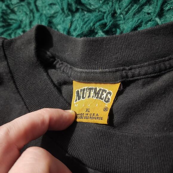 Vintage 90s Rusty Wallace Miller Genuine Draft NASCAR Tee Nutmeg USA 25x31 - Picture 5 of 5